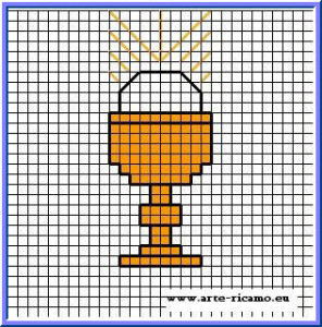 schema ricamo calice