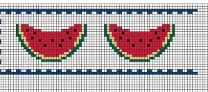 schema punto croce angurie