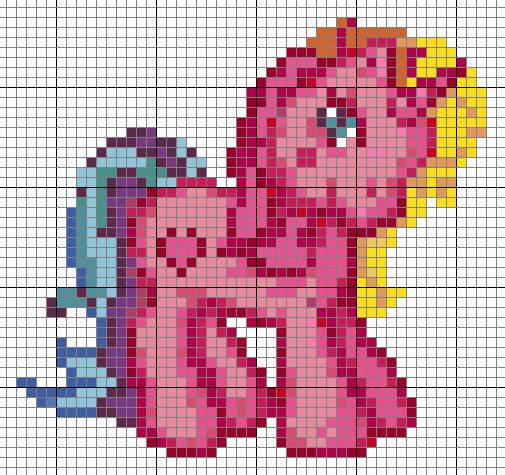 schema punto croce pony