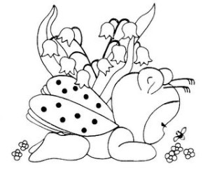 coccinella bebé disegno di ricamo