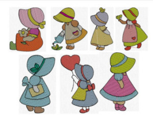 sunbonnet sue disegni da ricamare